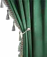 Bagaille VELOURS CURTAIN ★ GREEN Amazon.com: Fazhesici Dark Green Blackout Velvet Curtains 84