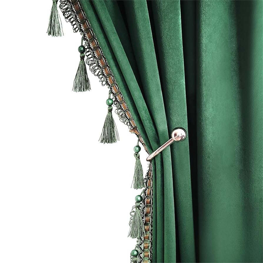Bagaille VELOURS CURTAIN ★ GREEN Bagaille VELOURS CURTAIN ☆ GREEN Valgreta Dark green Velvet