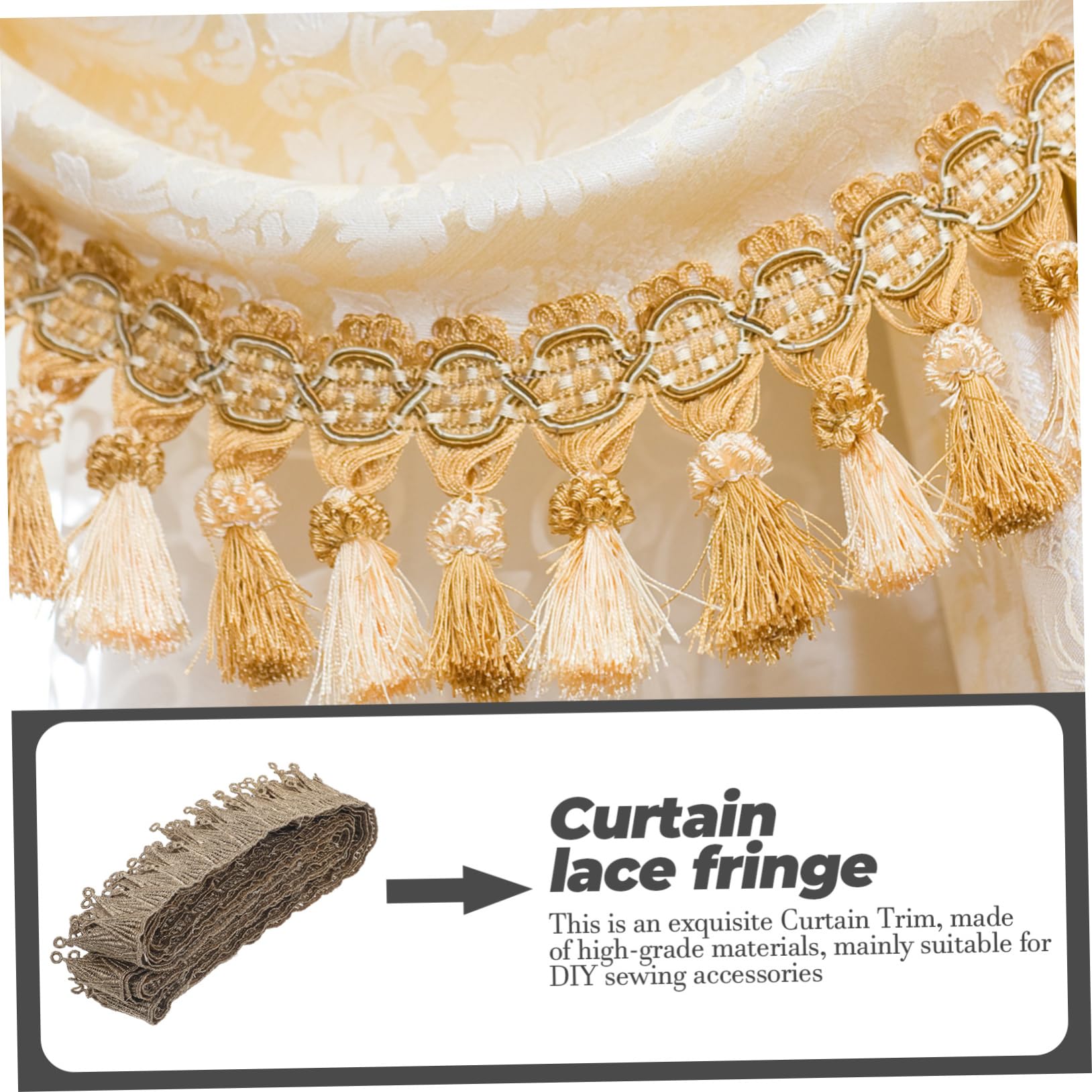 Fringe Lace Trim Décoratif Pour Rideaux Et Pour Coussins Et Décorations Artisanales Yards