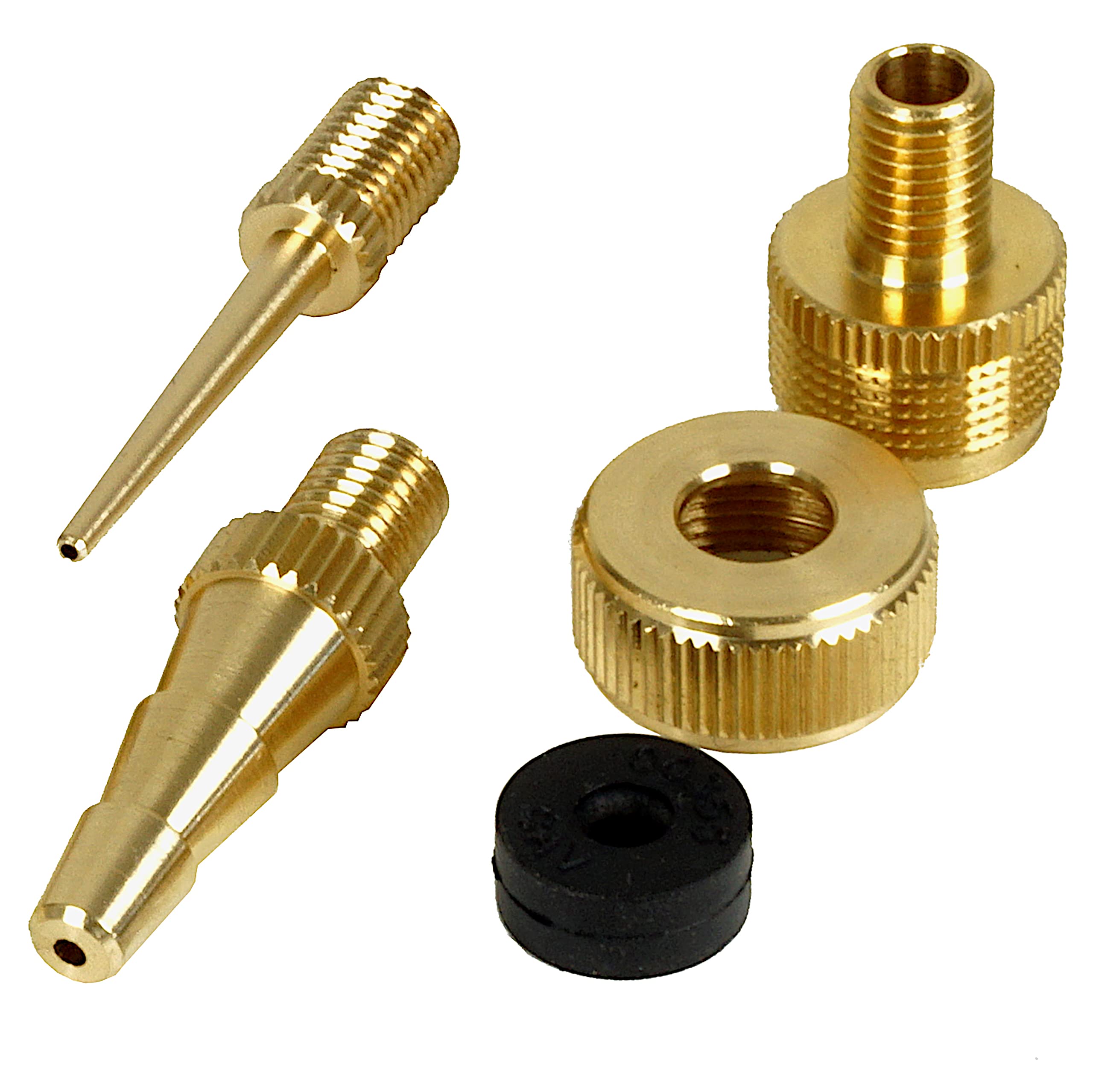 Kit Accessori Ago per Aria Compressa e Pompa a Sfera Adatto a Gonfiaggio Palloni Materassini Bici con Valvola Presta