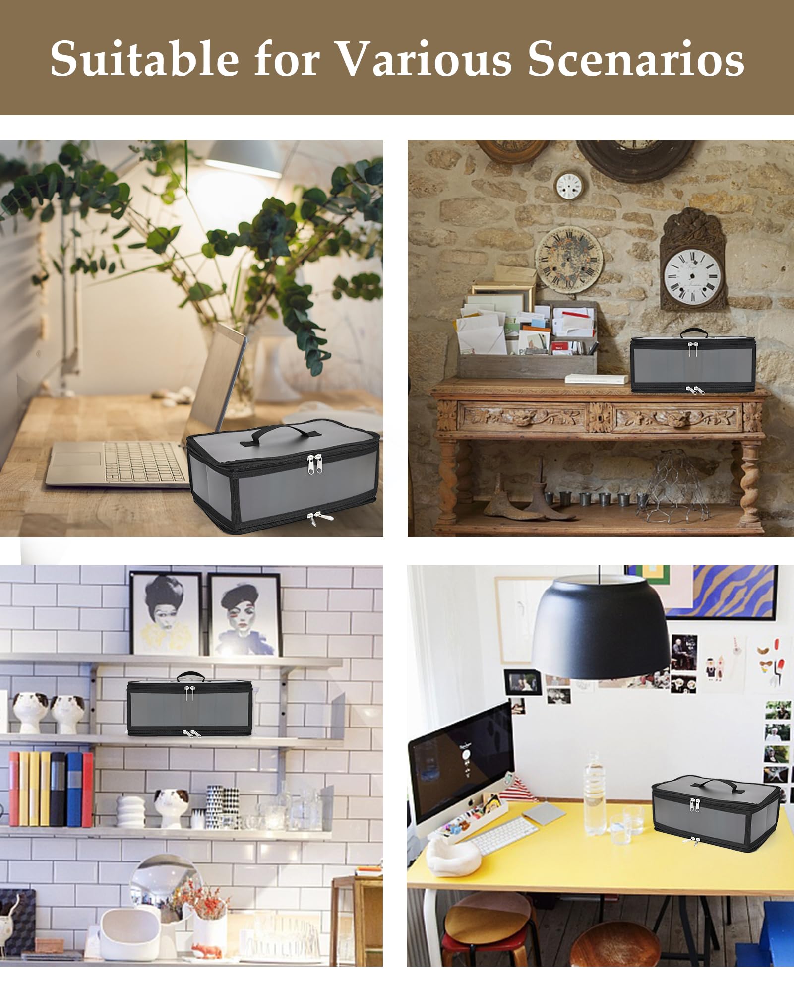 Gbivbe Boite Rangement Photos 4" x 6", 10 Intérieurs Boite de Rangement de Photo, Organisateur en Plastique Craft Keeper pour Graines avec Couvercle