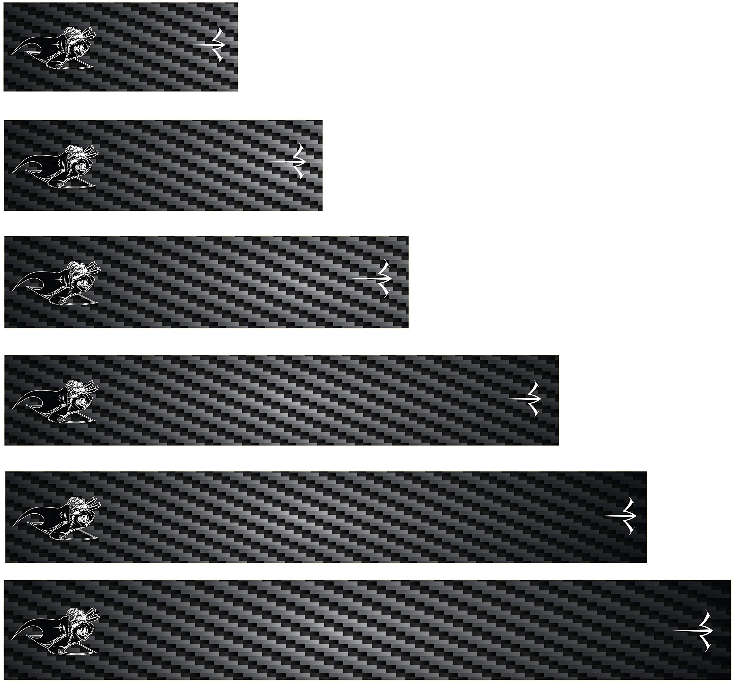 White Water Archery Non-Laminated Reaper Carbon Fiber Arrow Wraps 15 Pc Choose Length Width (5, 1)