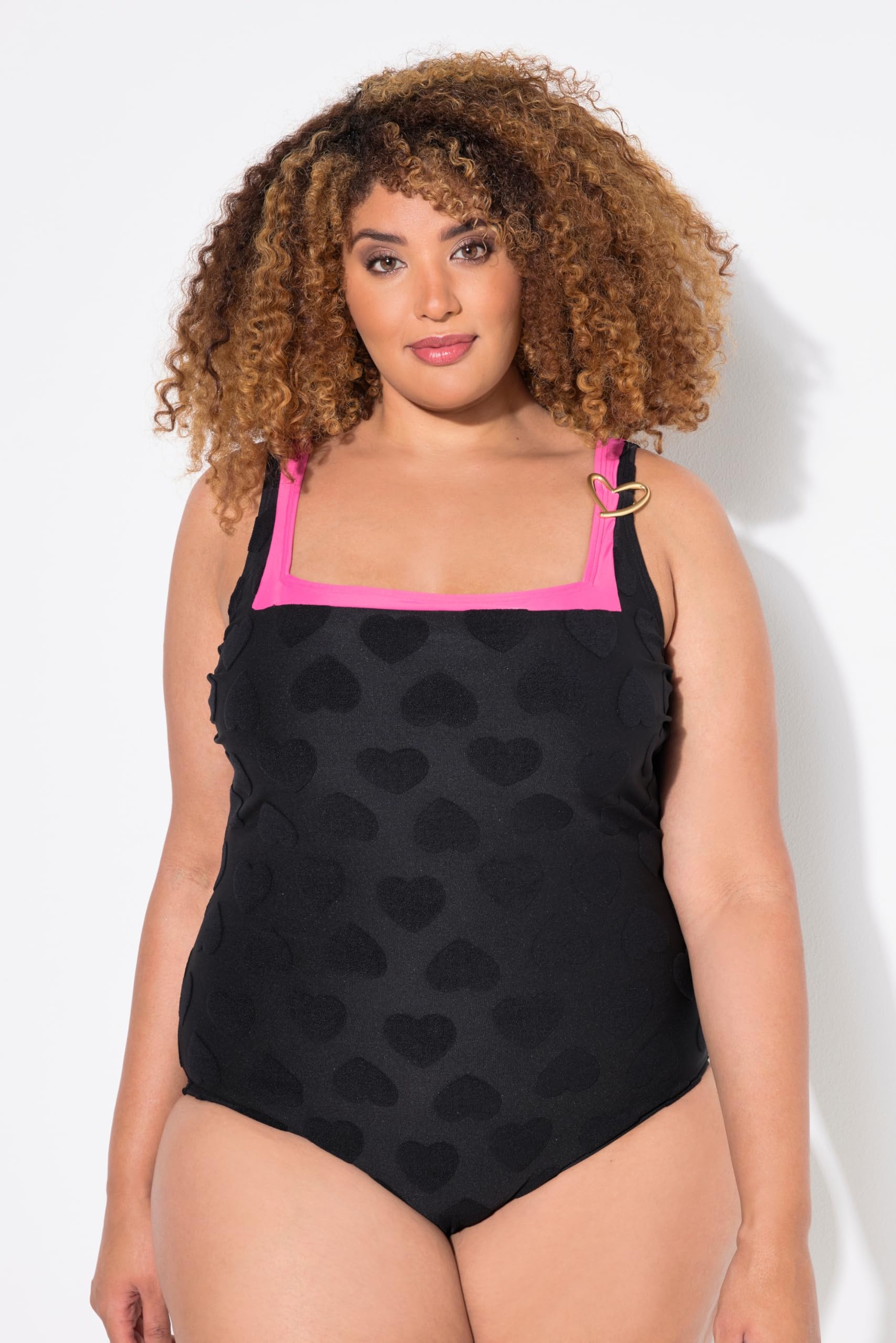 Ulla Popken Badeanzug Lisa, Herzstruktur Costume Intero Donna