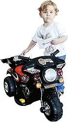 Mini Moto Elétrica Infantil Triciclo Elétrico BZ Cycle Preto com Músicas e Luzes BARZI MOTORS
