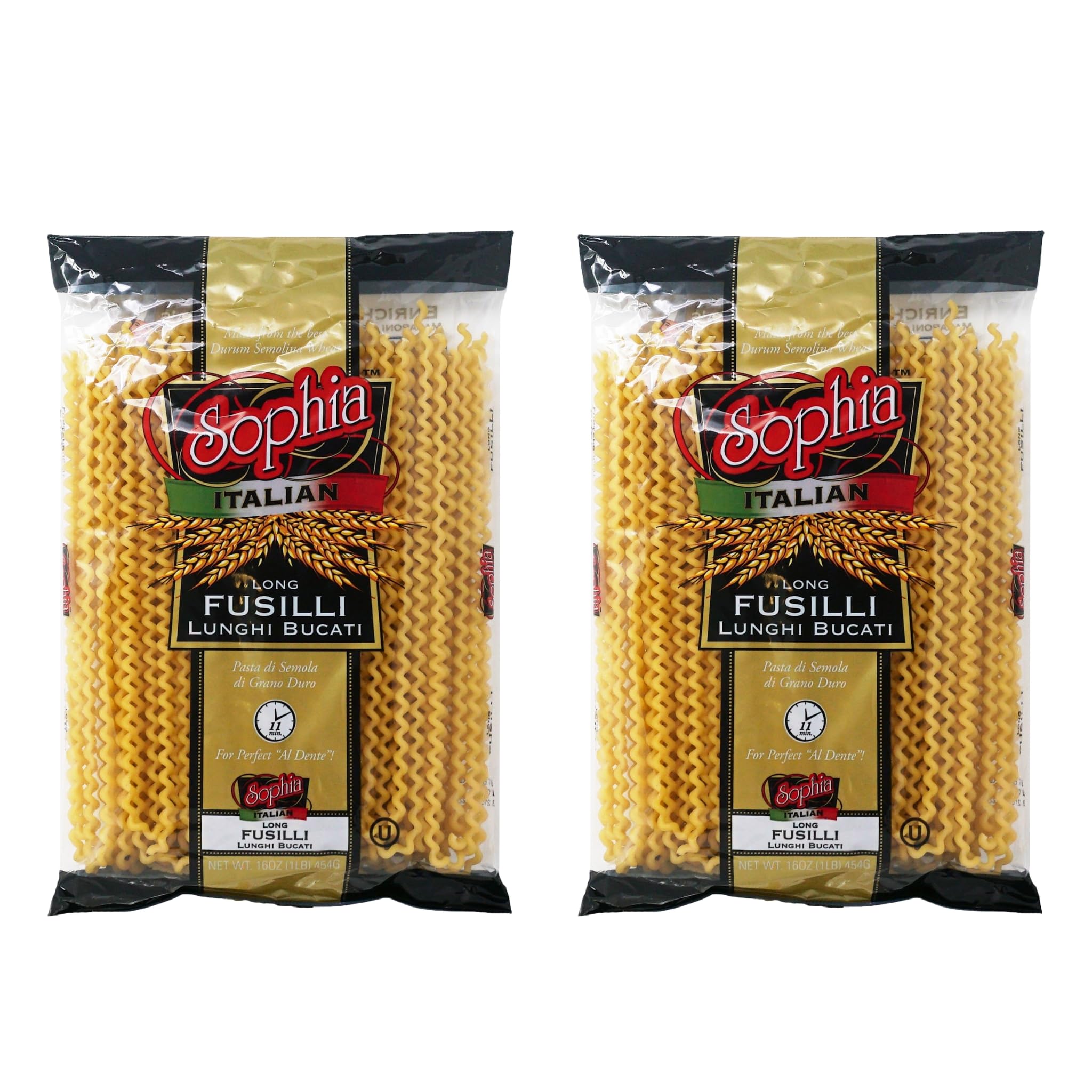 Sophia Pasta Long Fusilli "Col Buco" - 16oz (2-pack)