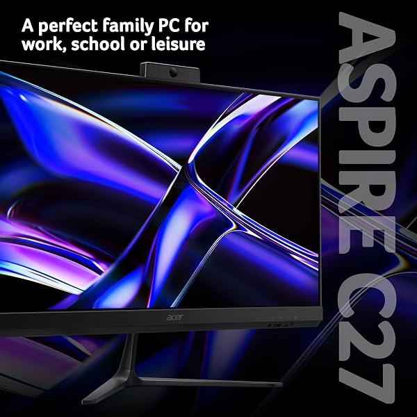 acer Aspire C27-2E All-in-One Desktop PC - Intel Core i5-13420H, 16GB, 1TB SSD, Integrated Graphics, 27" Full HD, Windows 11, Black - 2