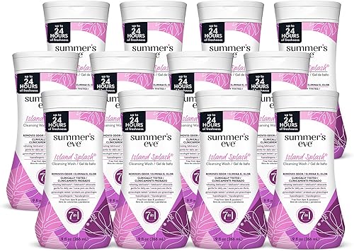 Summer's Eve Island Splash - Jabón corporal refrescante diario para todo tipo femenino, elimina el olor, lavado femenino pH equilibrado, 9 onzas