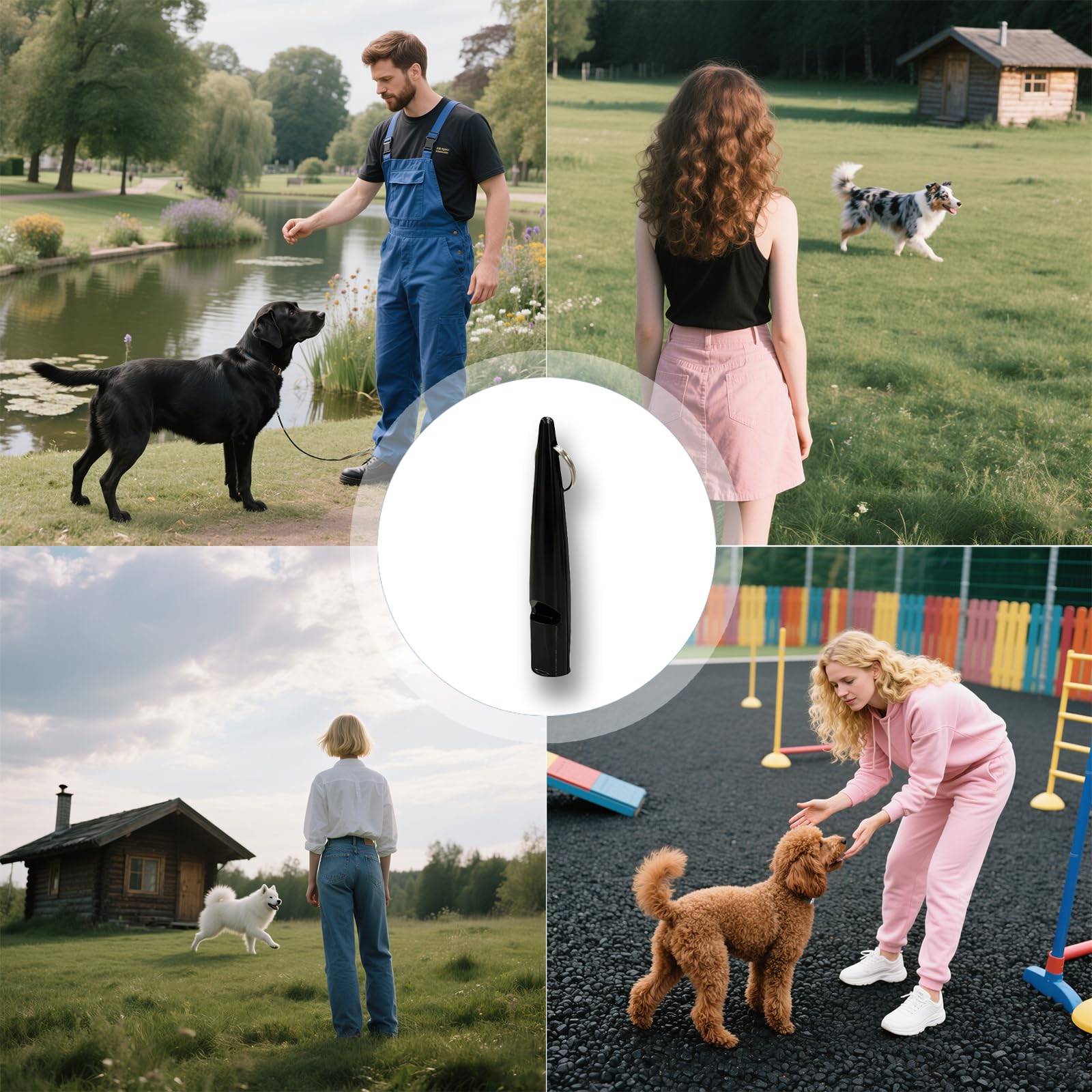 Sifflet Chien Rappel Professionnel, Sifflet Pour Chien, Idéal Pour Le Rappel, Outil D’Éducation Canine Multifonction, Outil De Dressage De Haute Qualité Pour L'Éducation Canine, 1PCS Noir