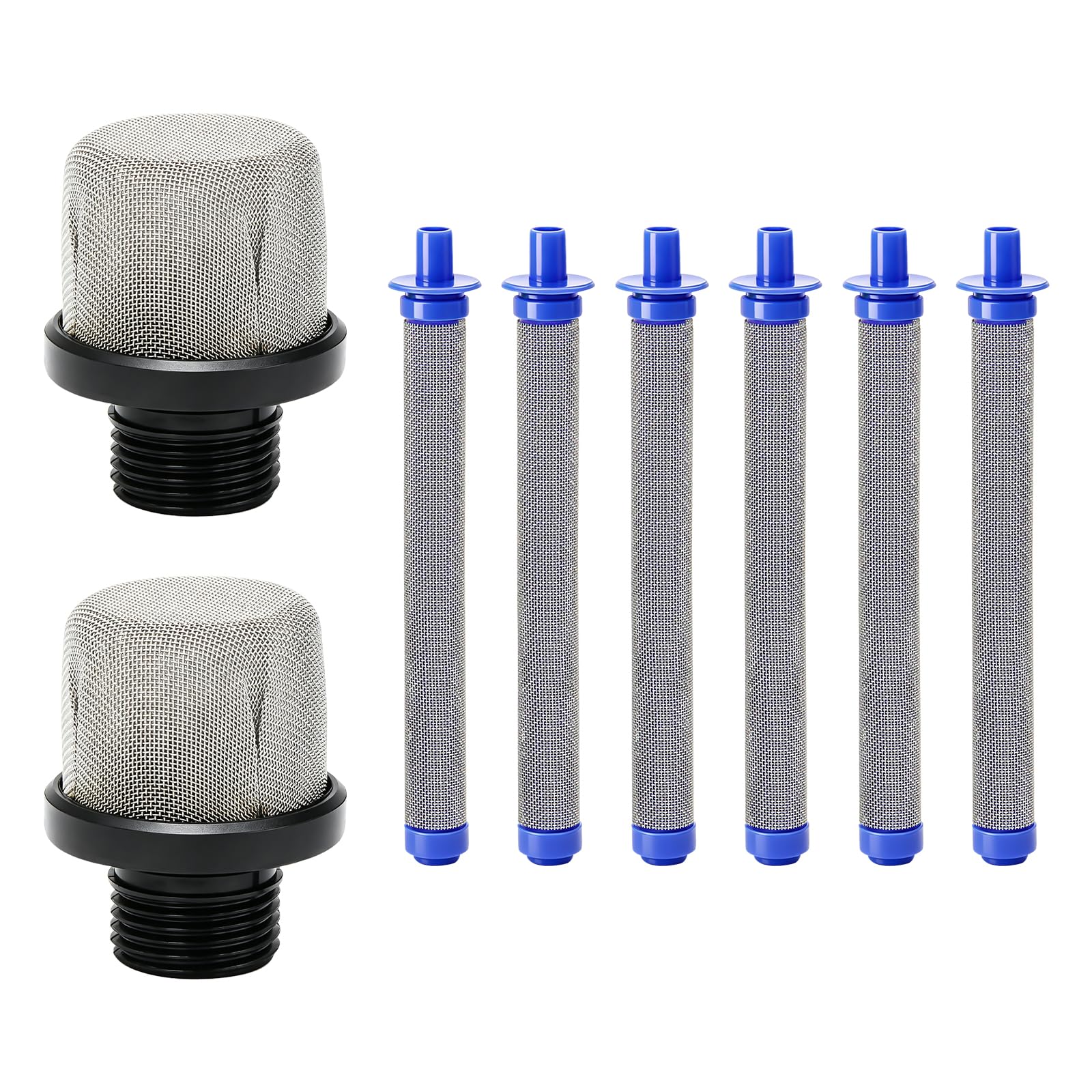 (2+6) Packs 288716 Suction Filter &amp; 288749 Airless Spray Gun Filter Kit, Fits Graco SG10 SG20 SG2 SG3 Guns, Magnum X5 X7 LTS15 LTS17 ProX7 Sprayers- Paint Sprayer Replacement Parts