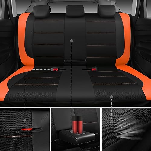 Miniatura 15 de CAR PASS Leather seat Covers,Automotive Universal Sport car seat Cover Super 5mm Composite Sponge Inside,Airbag Compatible fits Most SUVs, Camaleón