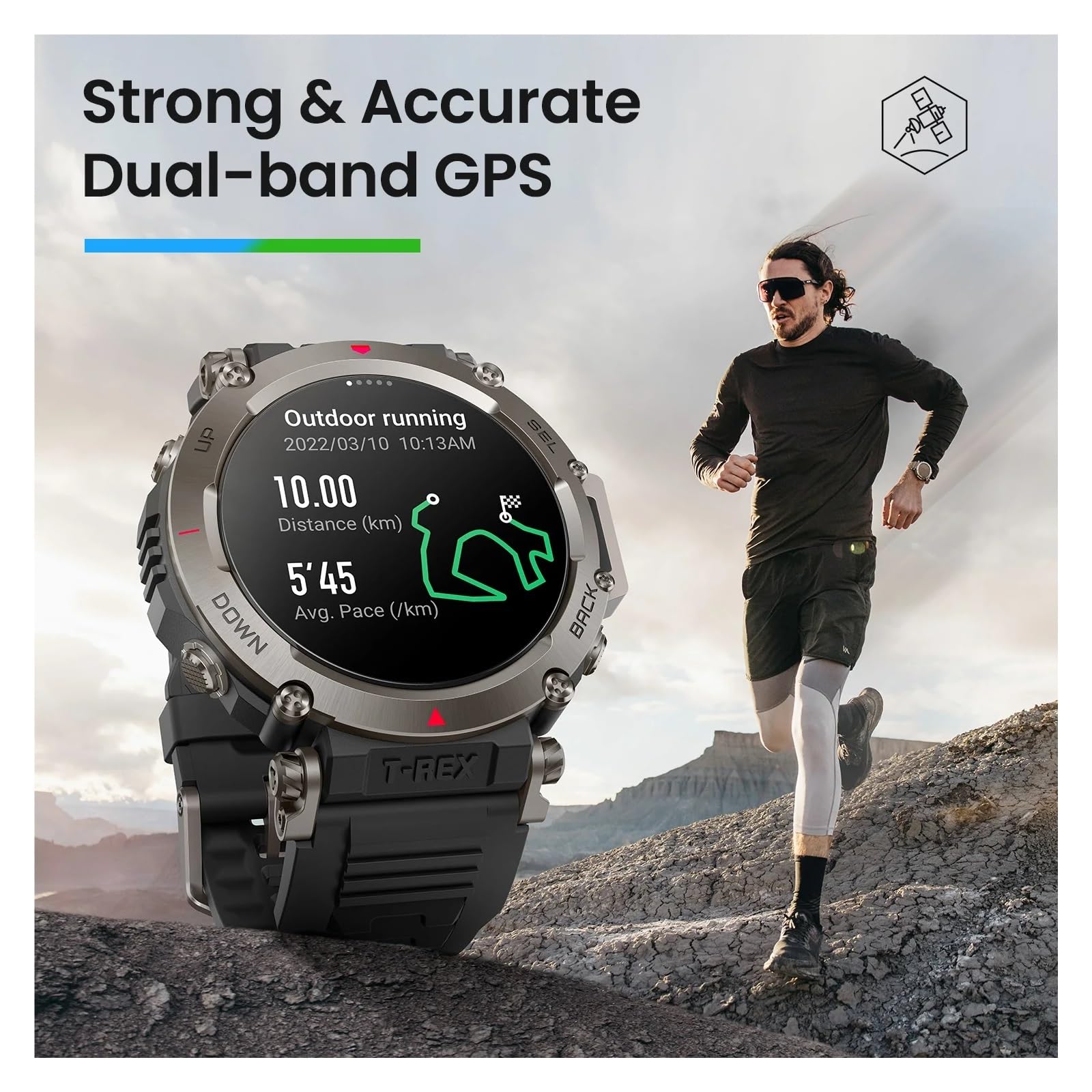 Amazon | 2023 Amazfit T-Rex ウルトラスマートウォッチと互換性のある 