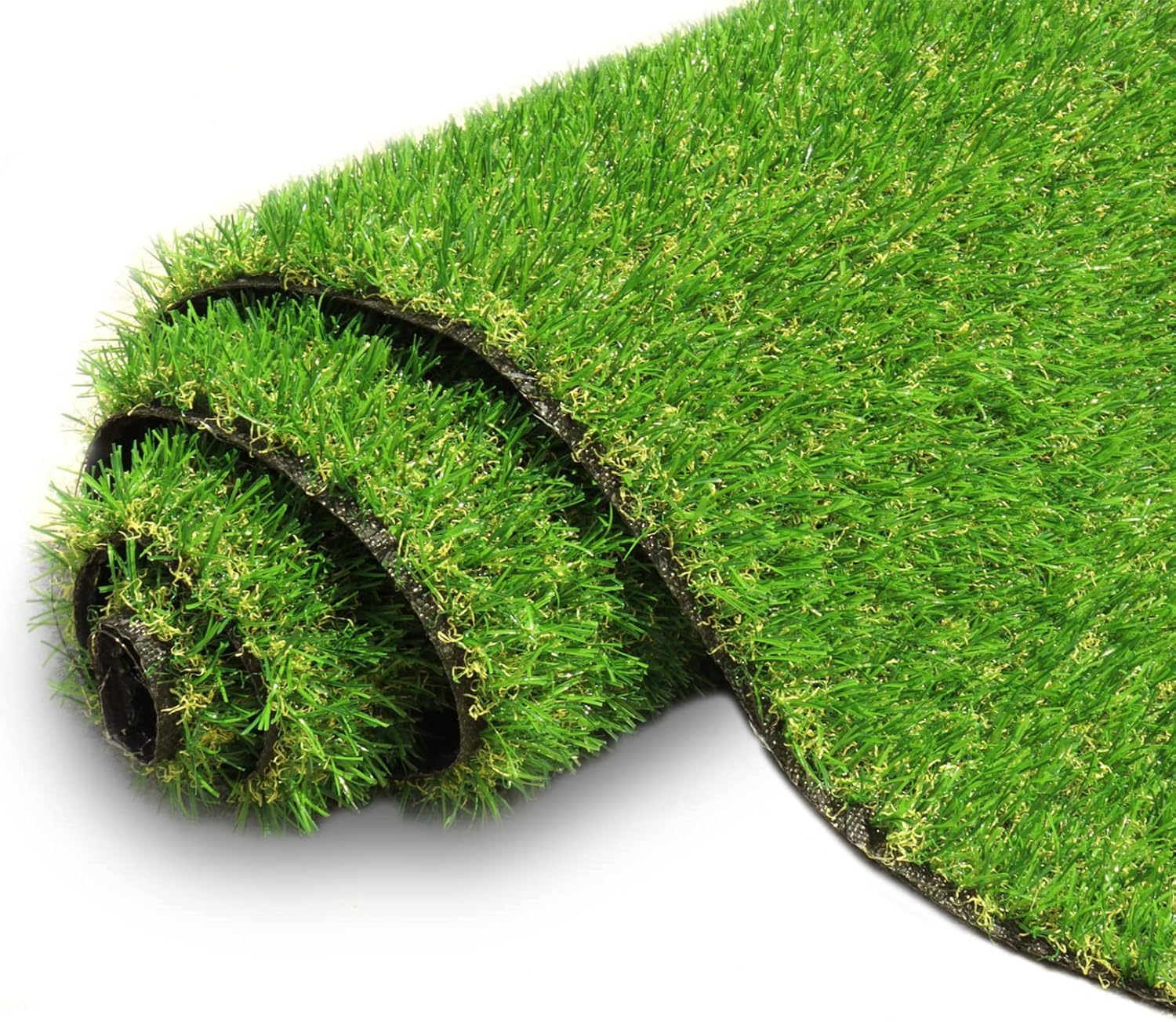 HBM Artificial Grass Rug - Low Maintenance, Rubber Back Faux Turf for Backyard, Playground, Patio, Dog Training, Synthetic Lawn and Indoor/Outdoor Spaces (25 MM) (6.5 X 10 Feet, Green)