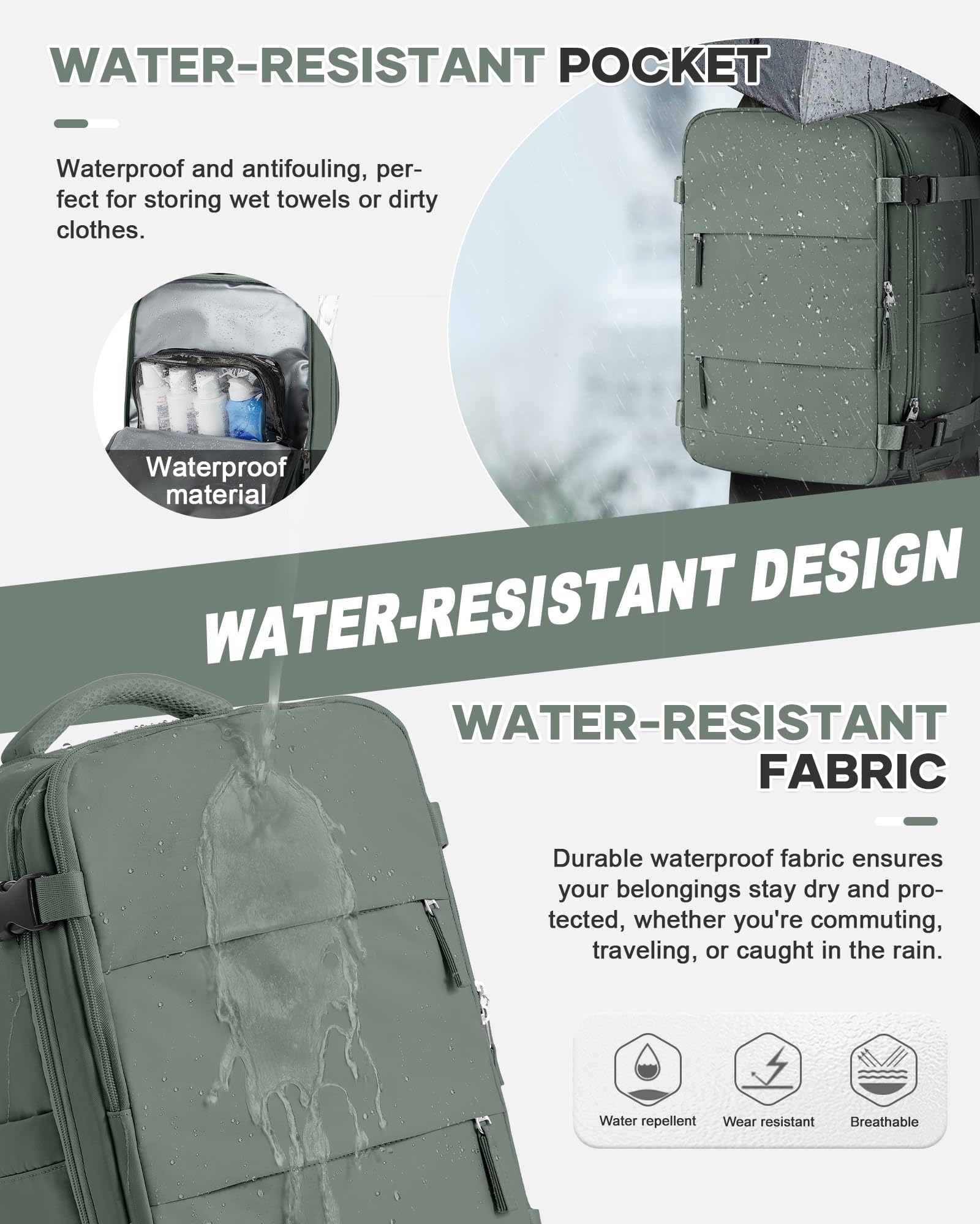 BJLFS Borse da Cabina per Ryanair 40x20x25 Bagaglio a Mano Zaino da viaggio aere,Zaino Easyjet 45x36x20,Zaino Casual per laptop da 14 pollici per scuola