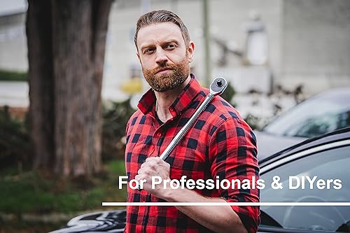 Miniatura 4 de Llave dinamométrica de clic de doble dirección con accionamiento de 12" 10-150 ft-lb (3.1-45.6 lbs-m)