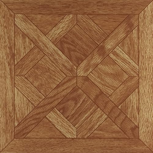 Nexus Self Adhesive 12-Inch Vinyl Floor Tiles, 20 Tiles - 12" x 12", Classic Parquet Oak Slate Pattern - Peel & Stick, DIY Flooring for Kitchen, Dining Room, Bedrooms & Bathrooms by Achim Home Decor