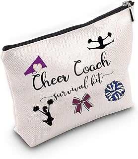 Cheer Coach Gift Cheerleading Coach Makeup Bag Gift Cheer Coach survival kit Cosmetic Bags Gift Thank You Cheer Coach Gift From Cheerleader (Cheer Coach)