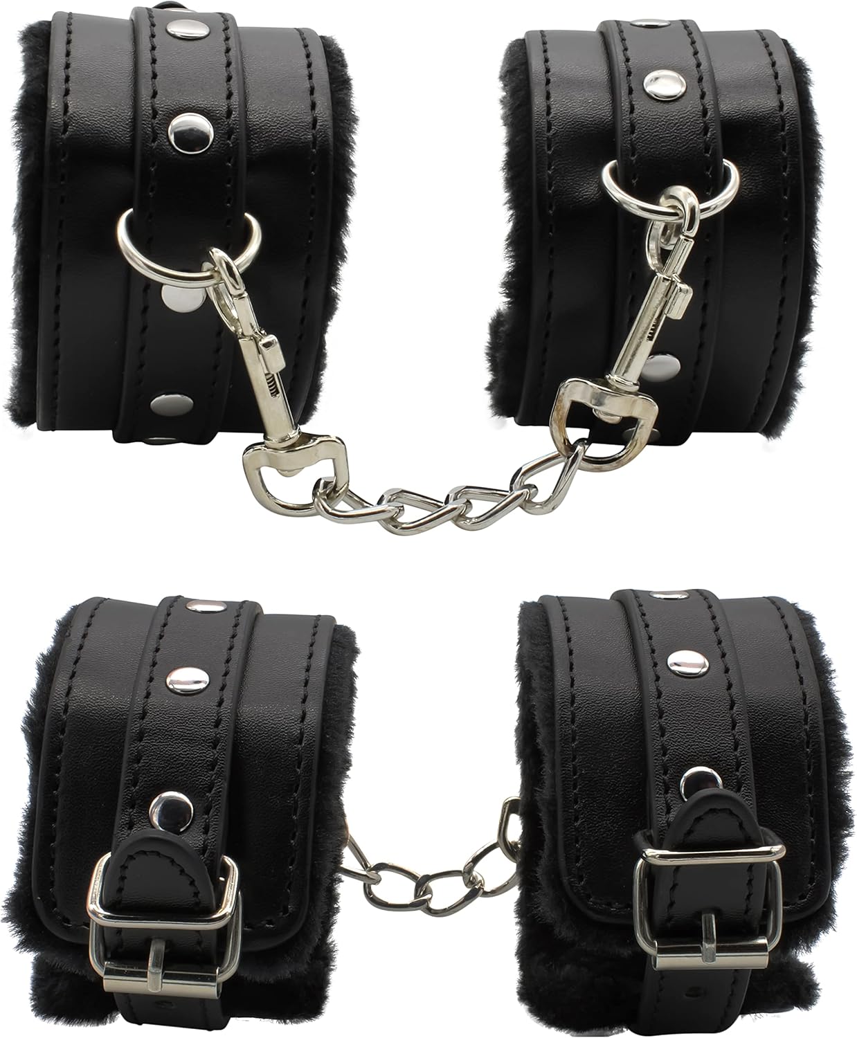Furry Restraints for Couples Handcuffs Leg bondagewear Restraint kit Bedroom Fluffy Hand Cuffs