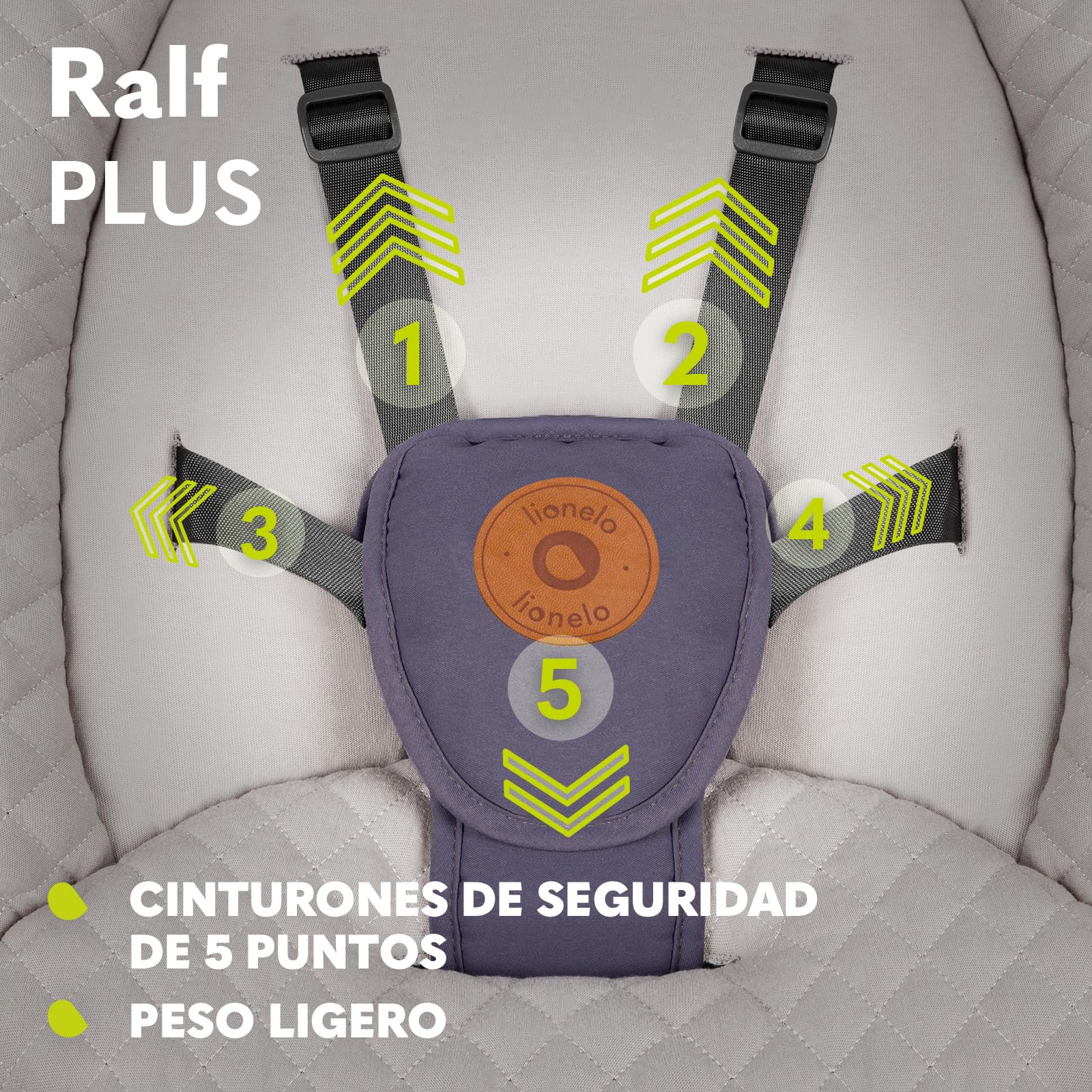 LIONELO Ralf 2w1 Balancín + hamaca 2 en 1, funcionamiento con mando a distancia, 12 melodías incorporadas, 5 velocidades de balanceo, bloqueo, ajuste del respaldo, temporizador (Grafito Gris)