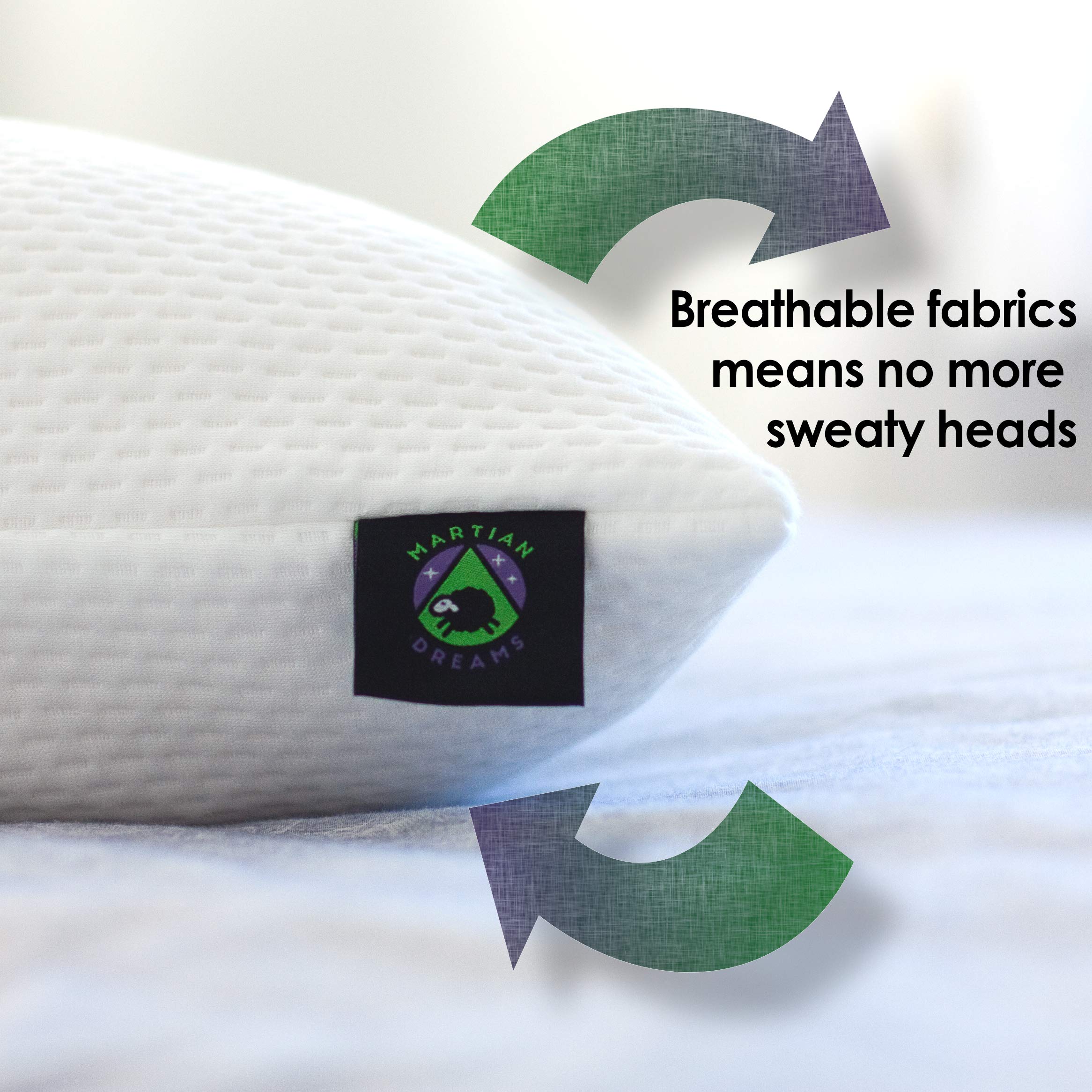 Deep Fill Shredded Memory Foam Bamboo Pillow by Martian Dreams