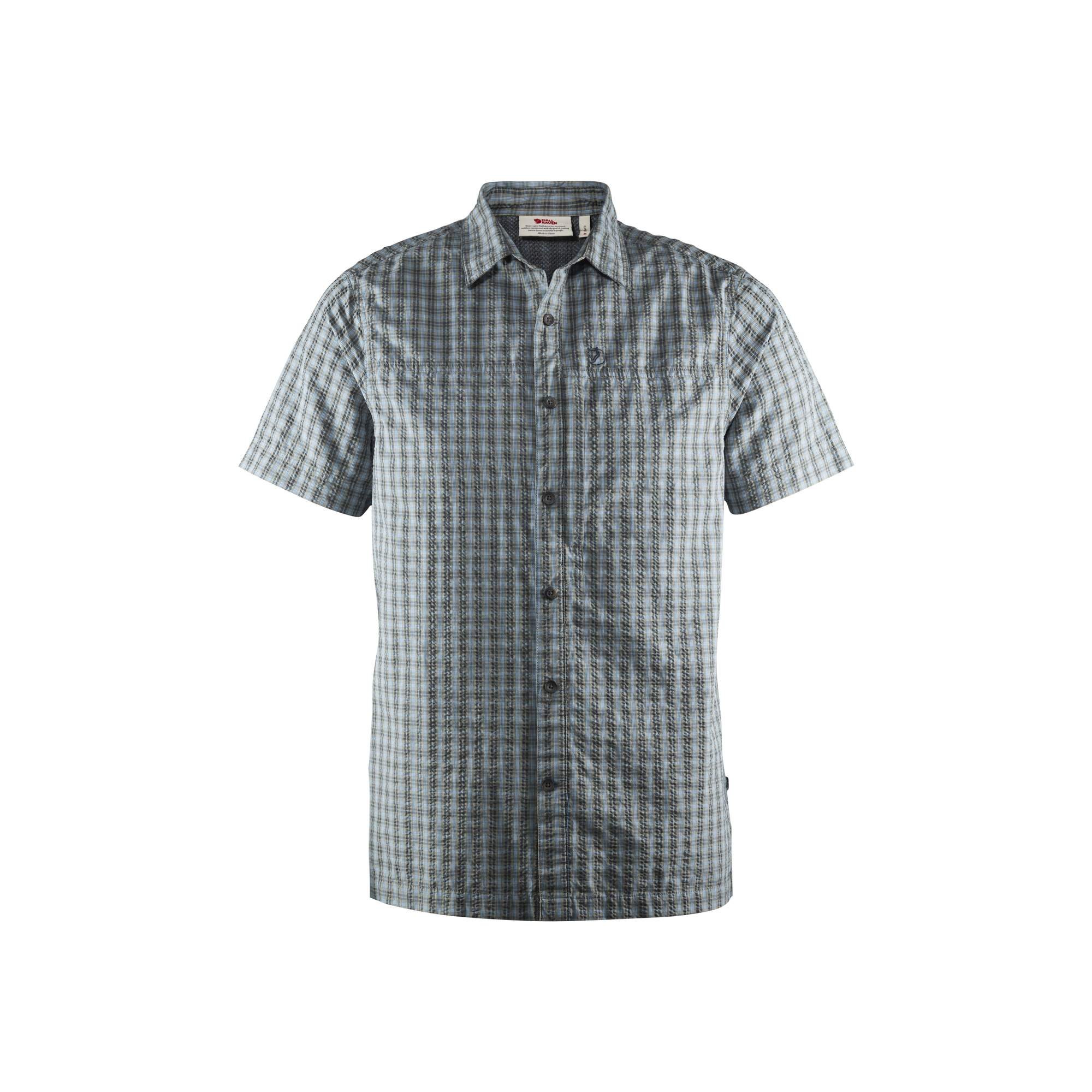 FJALLRAVEN F81544-042 Svante Seersucker Shirt SS M Dusk S