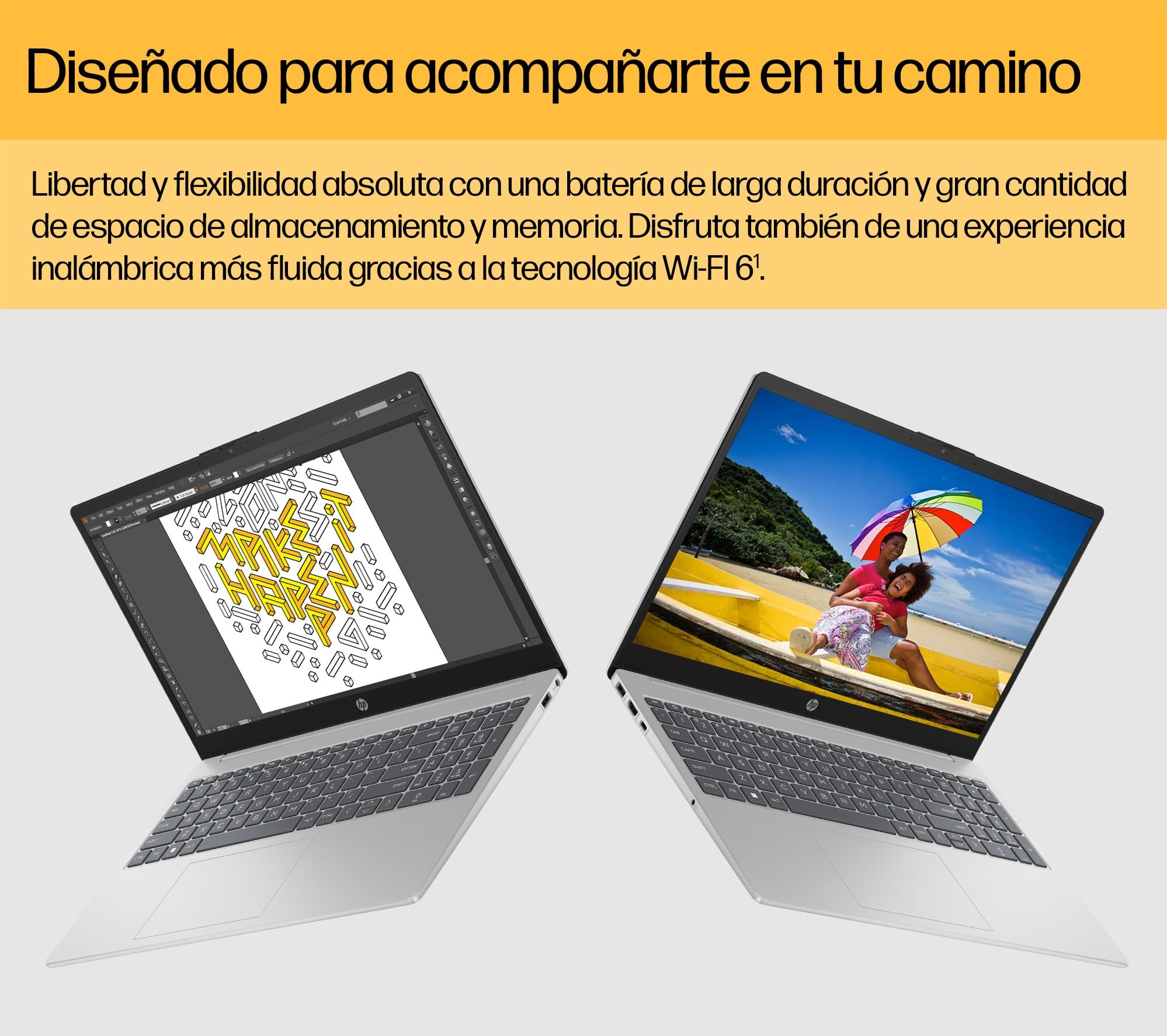 HP 15-fd0045ns - Ordenador portátil de 15.6" Full HD (Intel Core i7-1355U, 16GB RAM, 512GB SSD, Intel Iris Xe Graphics, Windows 11 Home) Silver - Teclado QWERTY Español