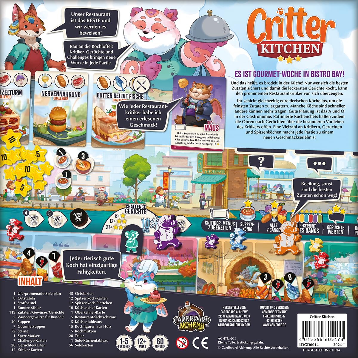 Critter Kitchen, Juego de Mesa, Juego de Mesa, 1-5 Jugadores, a Partir de 12 años, 60 Minutos, alemán