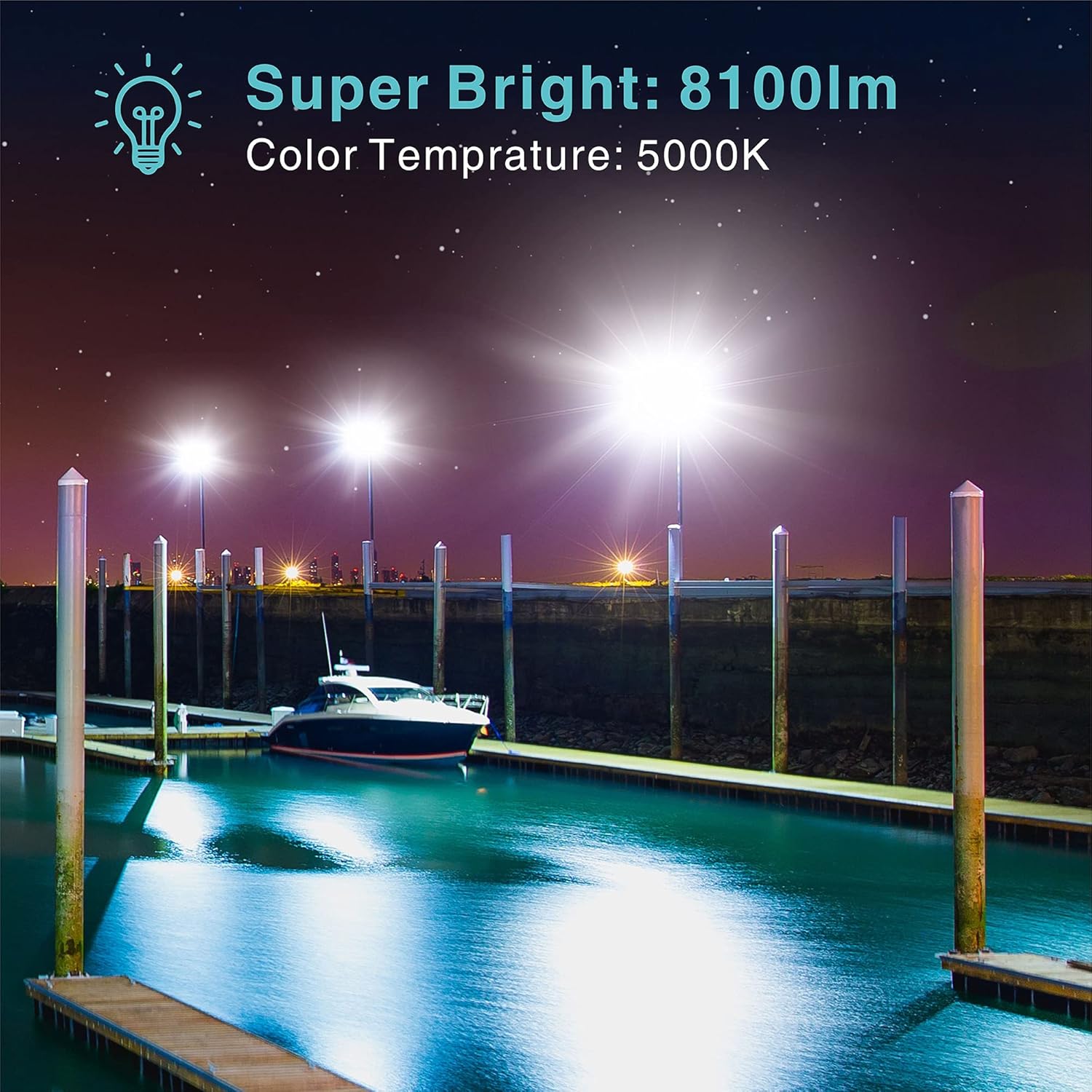 Buy 1 get 1 🔥 STASUN LED Flood Light, 150W 13500lm Super Bright Security Lights Outdoor with Wider Lighting Angle, 5000K Daylight, IP65 Waterproof Outdoor Floodlight for Yard Court Parking Lot (1 Pack)