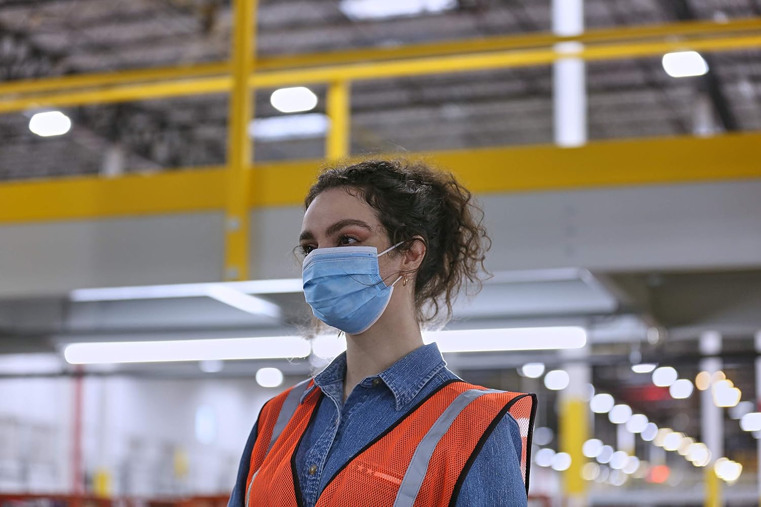 Single Use Disposable Face Mask (Pack of 50), Blue : Industrial & Scientific