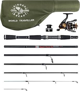 Rigged and Ready World Traveller Travel Fishing Rod Reel & Case
