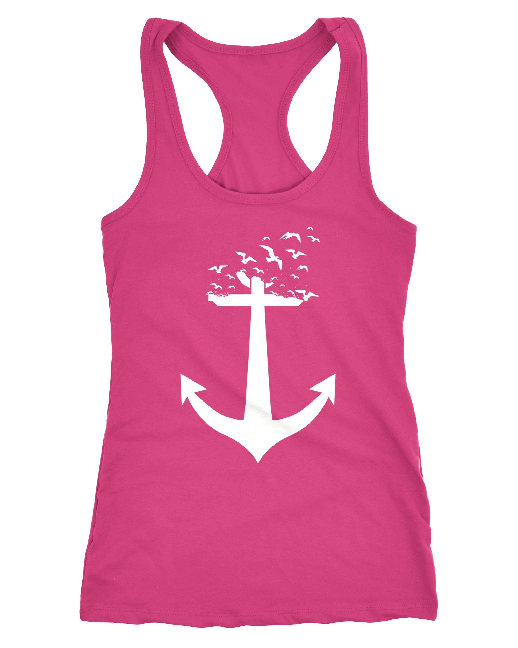 Neverless Canotta Racerback Donna Con Fantasia Ancora – Morbida E Slim Fit - 3