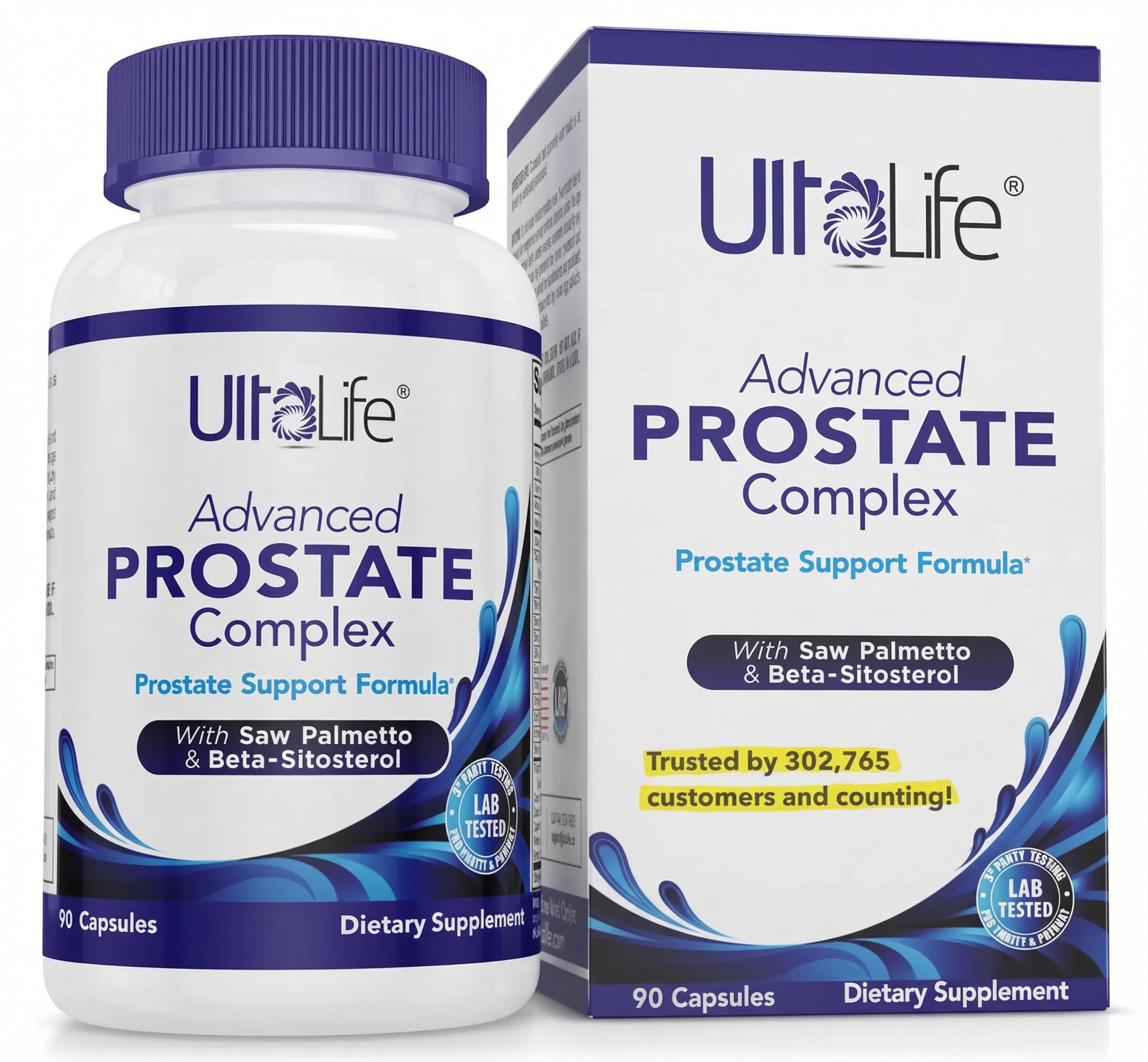 ULTALIFE Advanced Saw Palmetto Prostate Supplement for Men with Beta Sitosterol Promotes Urinary Comfort, Sleep Quality & Prostate Health 90 Capsules