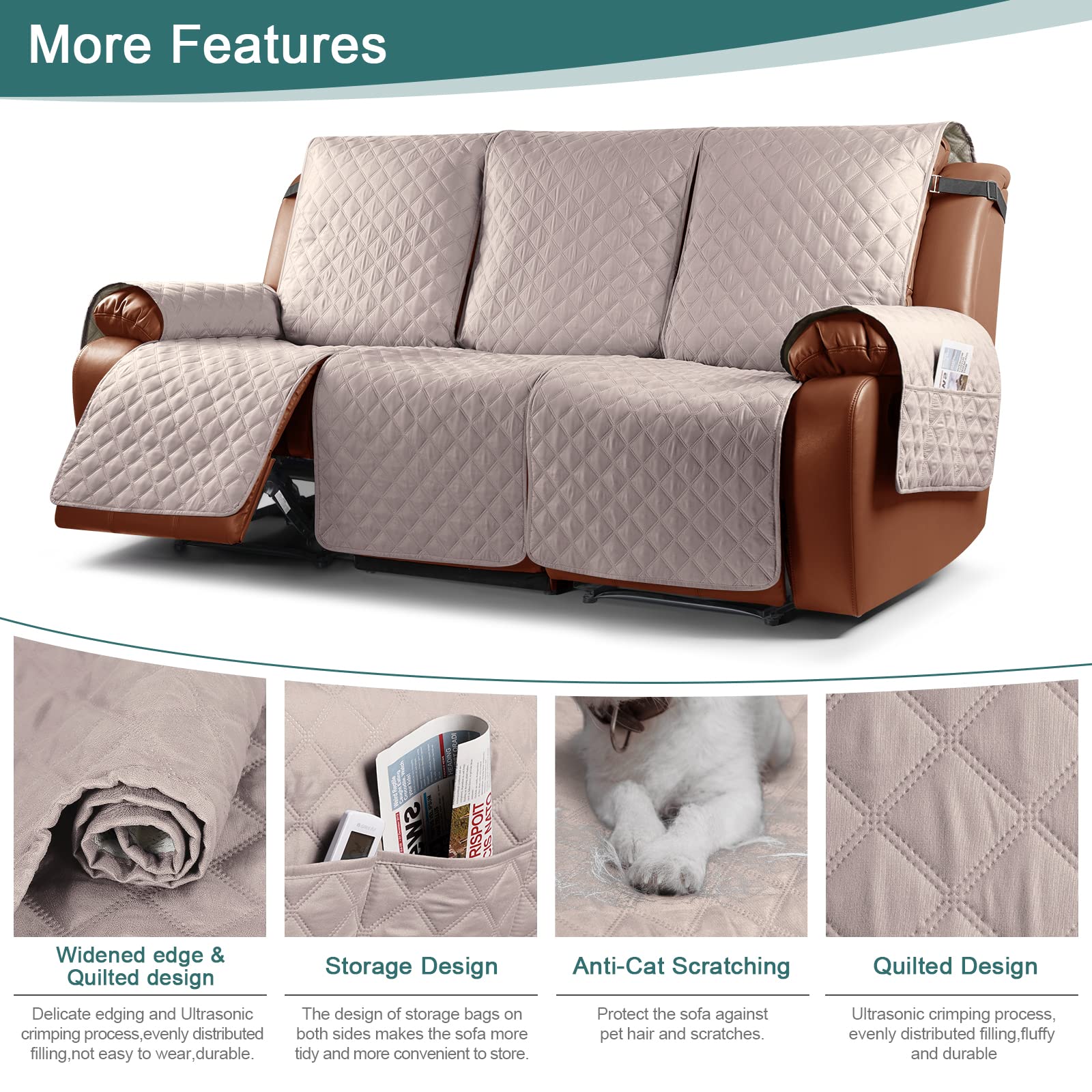 Reclining Couch Cover Ruaozz Recliner Sofa Covers Recliner Chair