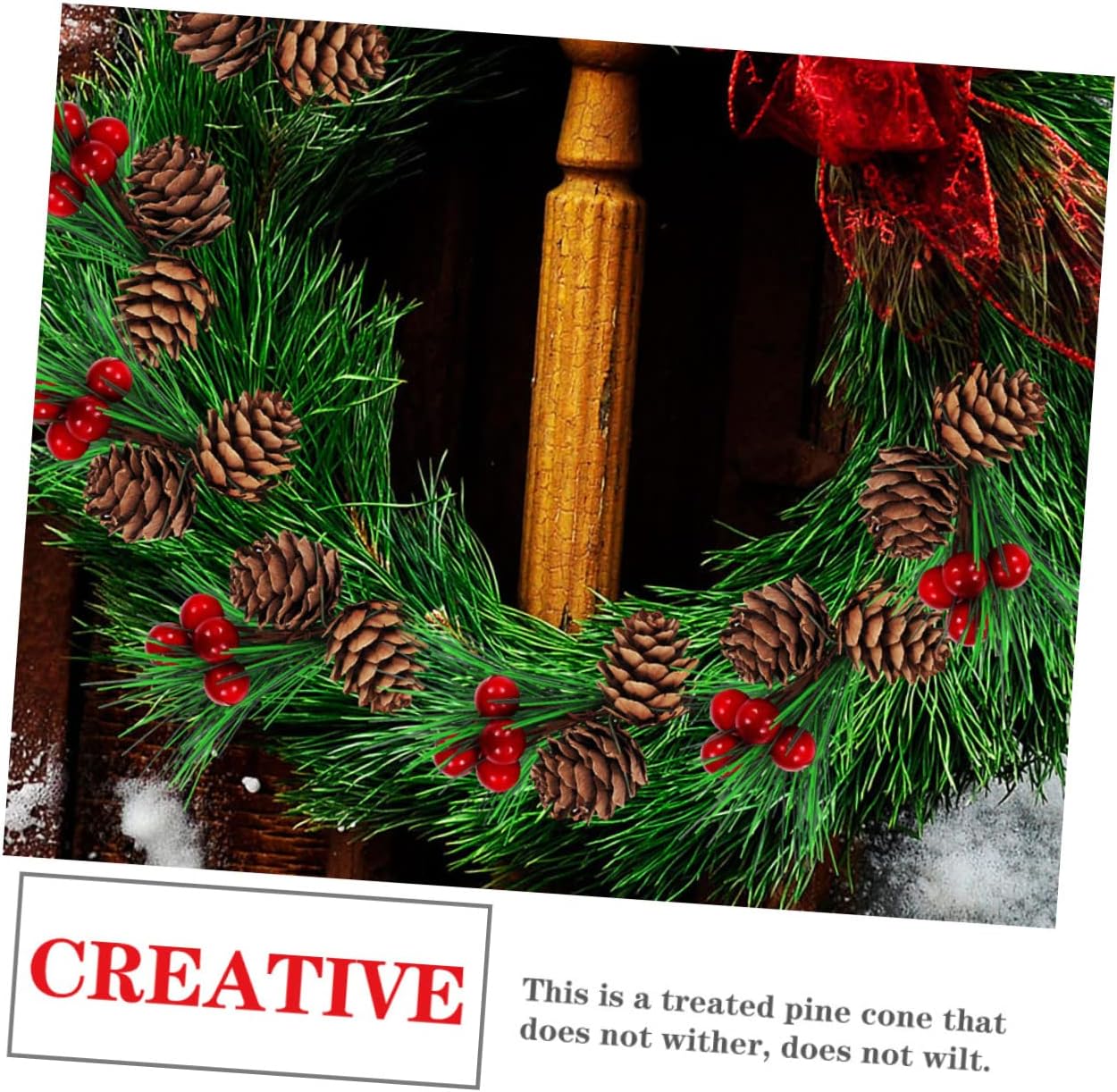 72pcs Pine Needle Garland Realistic Home Decoration for Wreaths Projects Wedding Celebrations and Festive Events