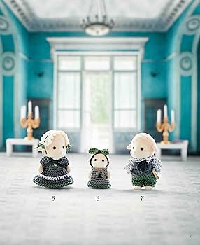 オーダーページシルバニアファミリー手編みバッグ 刺しゅう糸で編む かぎ針編み シルバニアファミリーのドレスアップ
