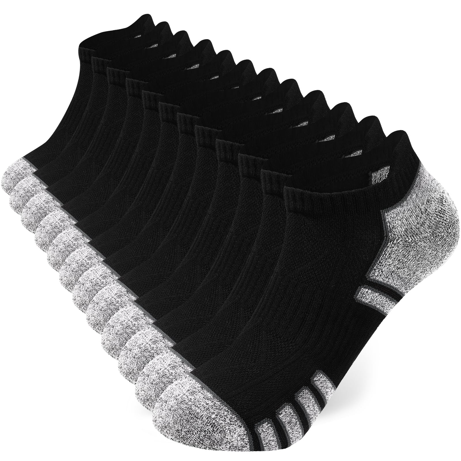 vvfxx Calze Corte Uomo Supporto Arco Plantare,Calzini Uomo Corti Estivi,Calzini Cotone Uomo,Antiodore e Traspirante,6 Paia