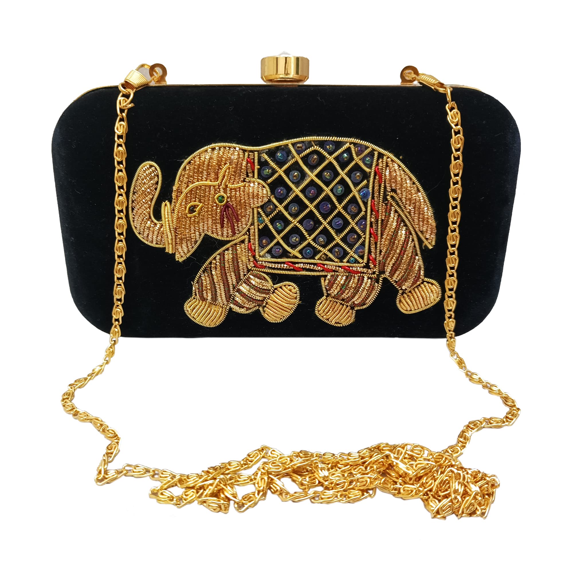 fashion overseas women zardosi party clutch purse-picture-0