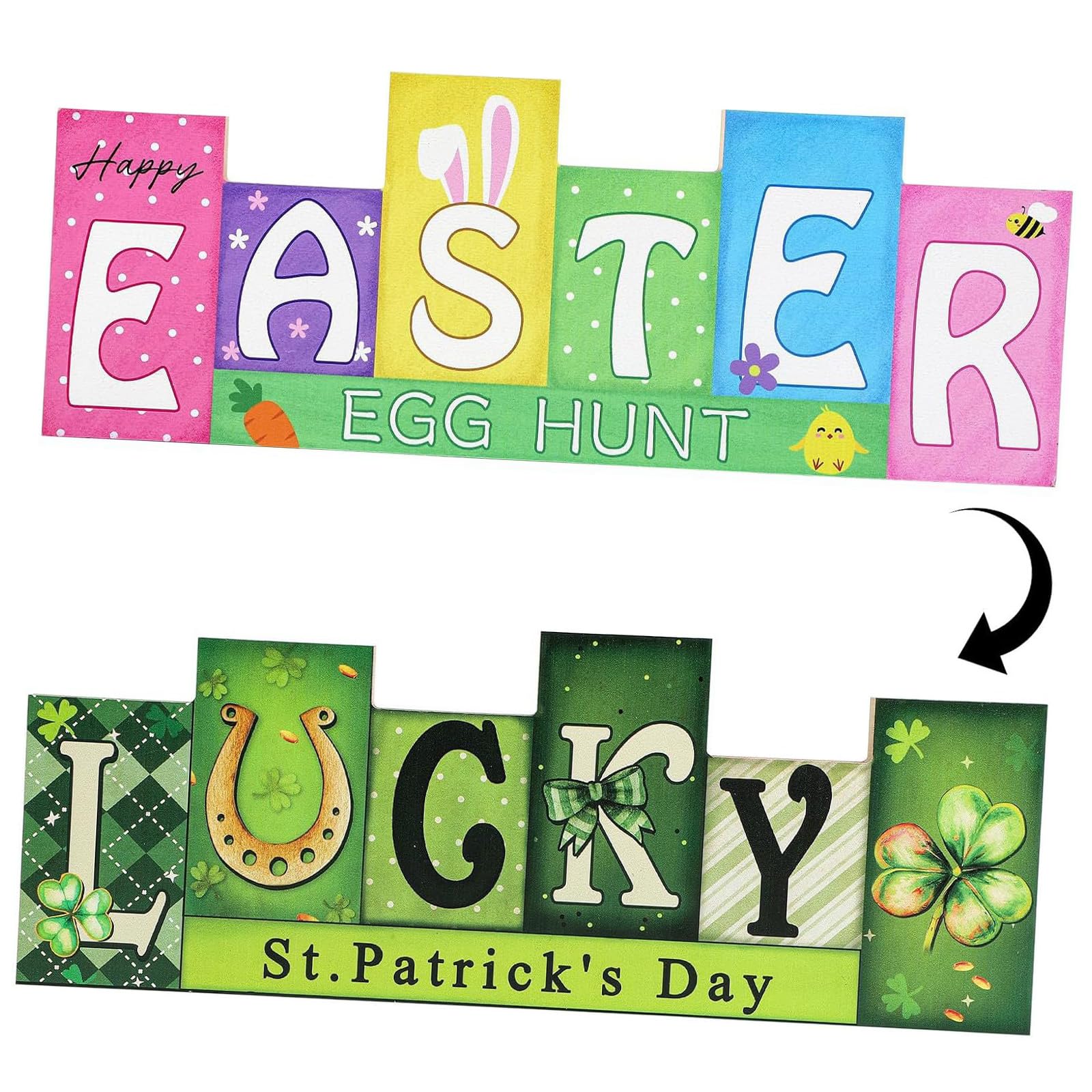 carotoe User Friendly Sturdy Double Sided Reversible PVC Desktop Decors Sign for Sustainable Homes Holiday Decoration Table Decors