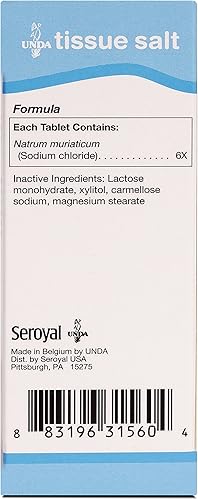 Miniatura 2 de UNDA Natrium Muriaticum 6X (sal) | Remedio homeopático ayuda a mantener un equilibrio hídrico saludable y aliviar temporalmente los síntomas de los