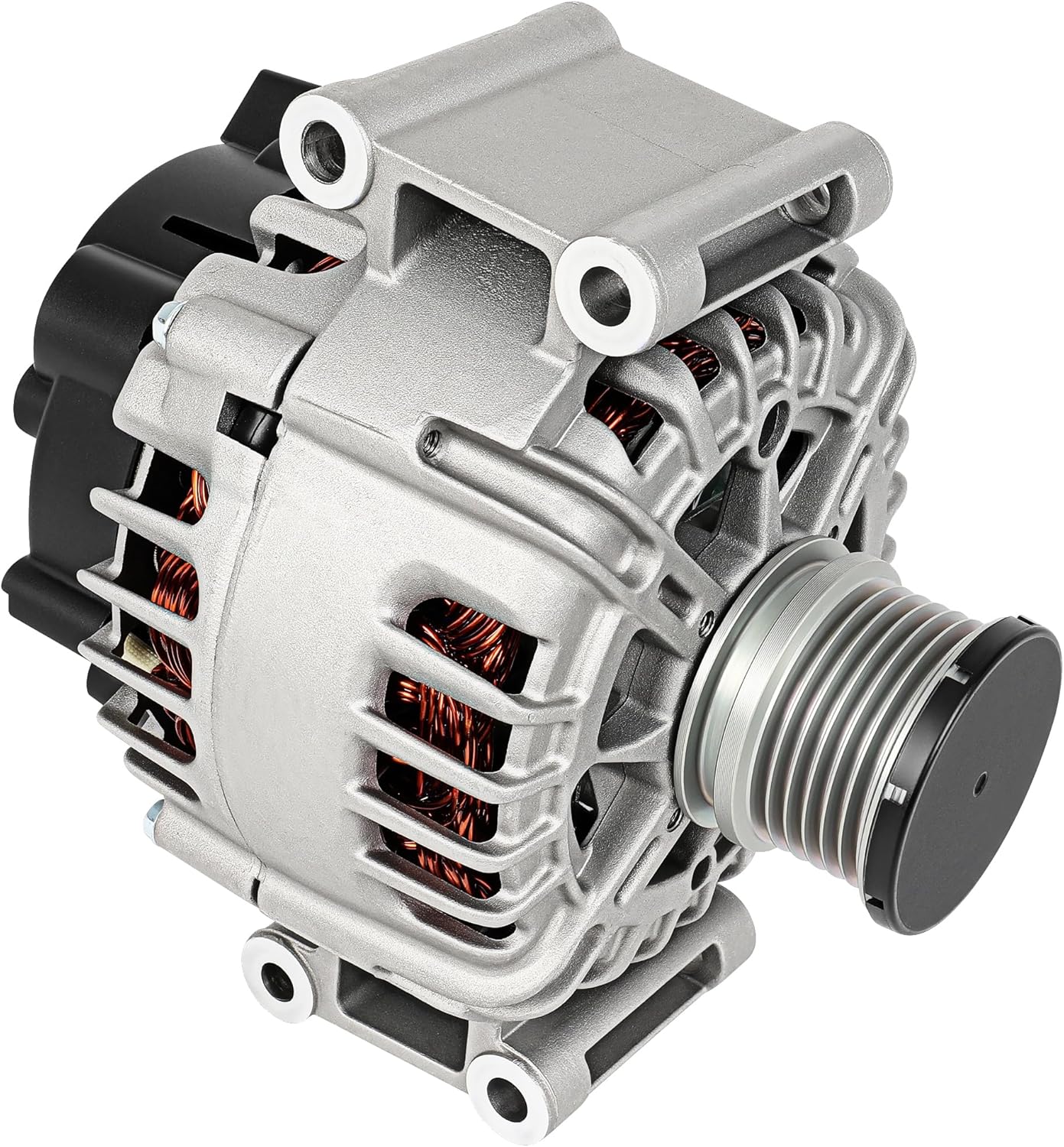 SCITOO Alternator Fits for Mercedes-Benz for C250 1.8L 2012-2015,for Mercedes-Benz for SLK250 1.8L 2012-2015 12V 125Amp CW 6-Groove Pulley High Output Alternator 11716