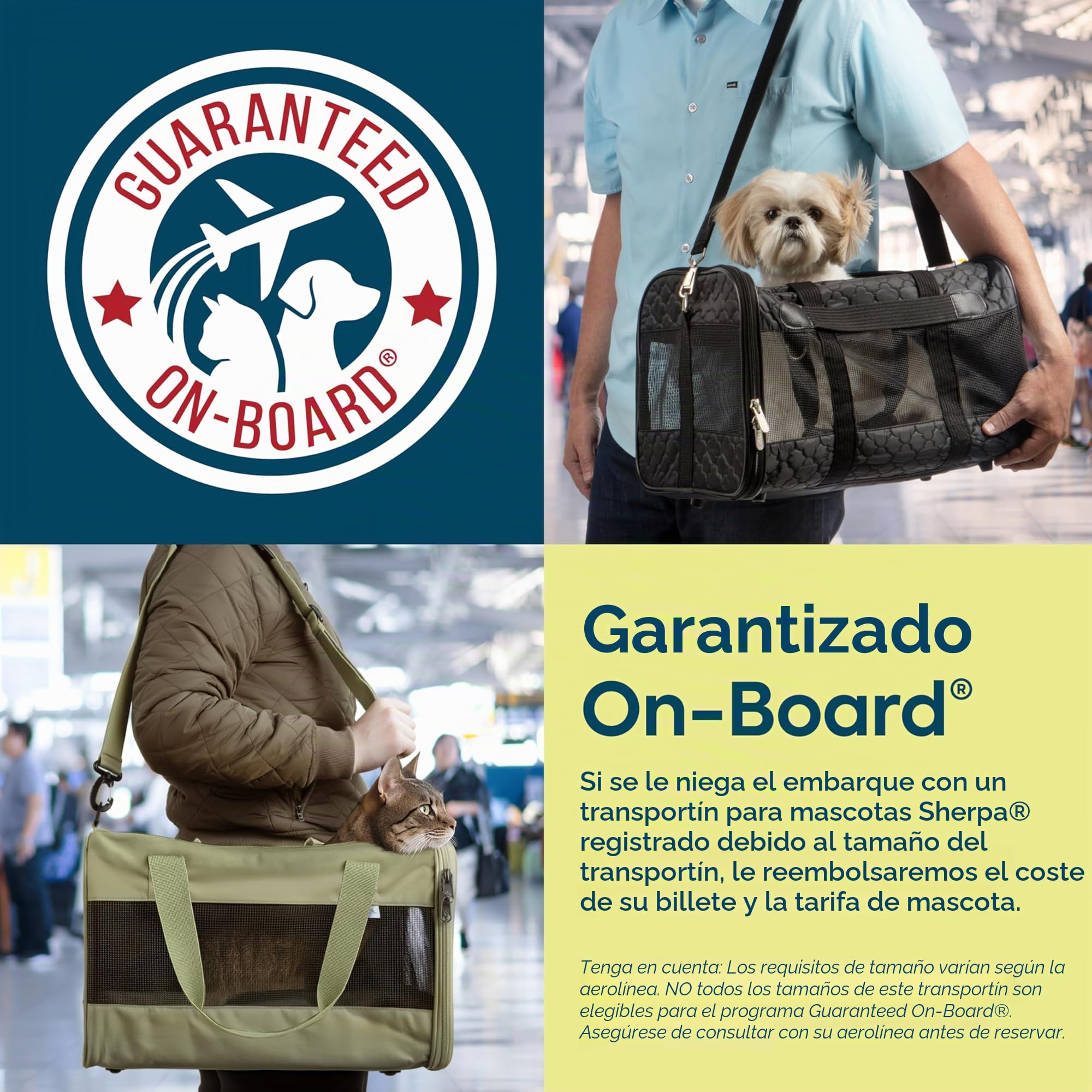 Sherpa Transportador de Mascotas de Viaje Original Gris Carbón Mediano Aprobado por Aerolíneas