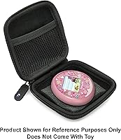 Vista 2 de CASEMATIX Funda de viaje rosa compatible con Tamagotchi On Interactive Virtual Pet Game, incluye funda de viaje con correa para la muñeca solamente