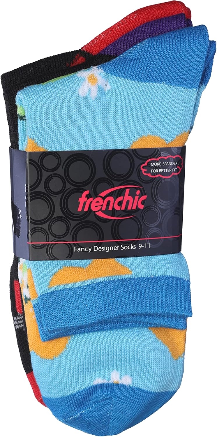 Frenchic 12/24/48 Pairs Pack Women's Colorful Patterned Cute Funny Casual Fashion Crew Socks - Image 3