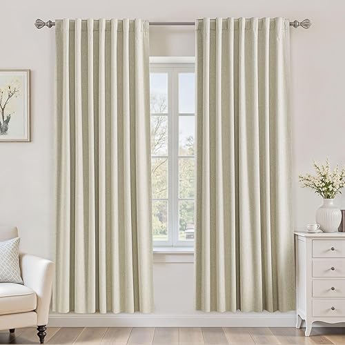Miniatura 62 de UHITECH - Cortinas de 108 pulgadas de largo para ventana de sala de estar, cortinas opacas para dormitorio, juego de 2 paneles, azul, modernas, de