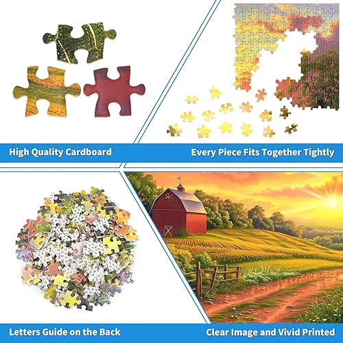 Miniatura 2 de Rompecabezas de 1000 piezas para adultos, rompecabezas de escena campestre para adultos, rompecabezas de 1000 piezas de paisaje de campo,