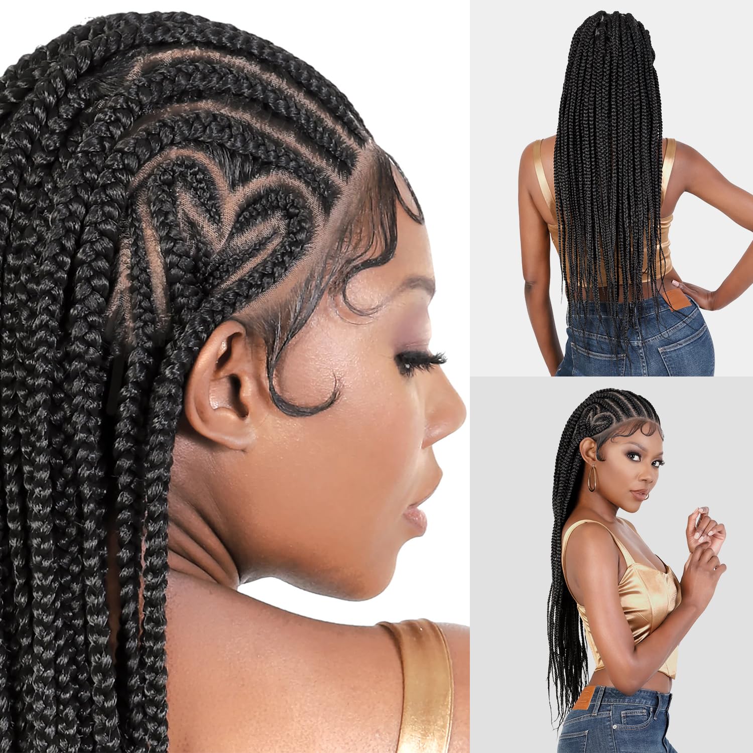 Amazon.com : Motown Tress Braided HD Lace Front Wig Glueless Whole
