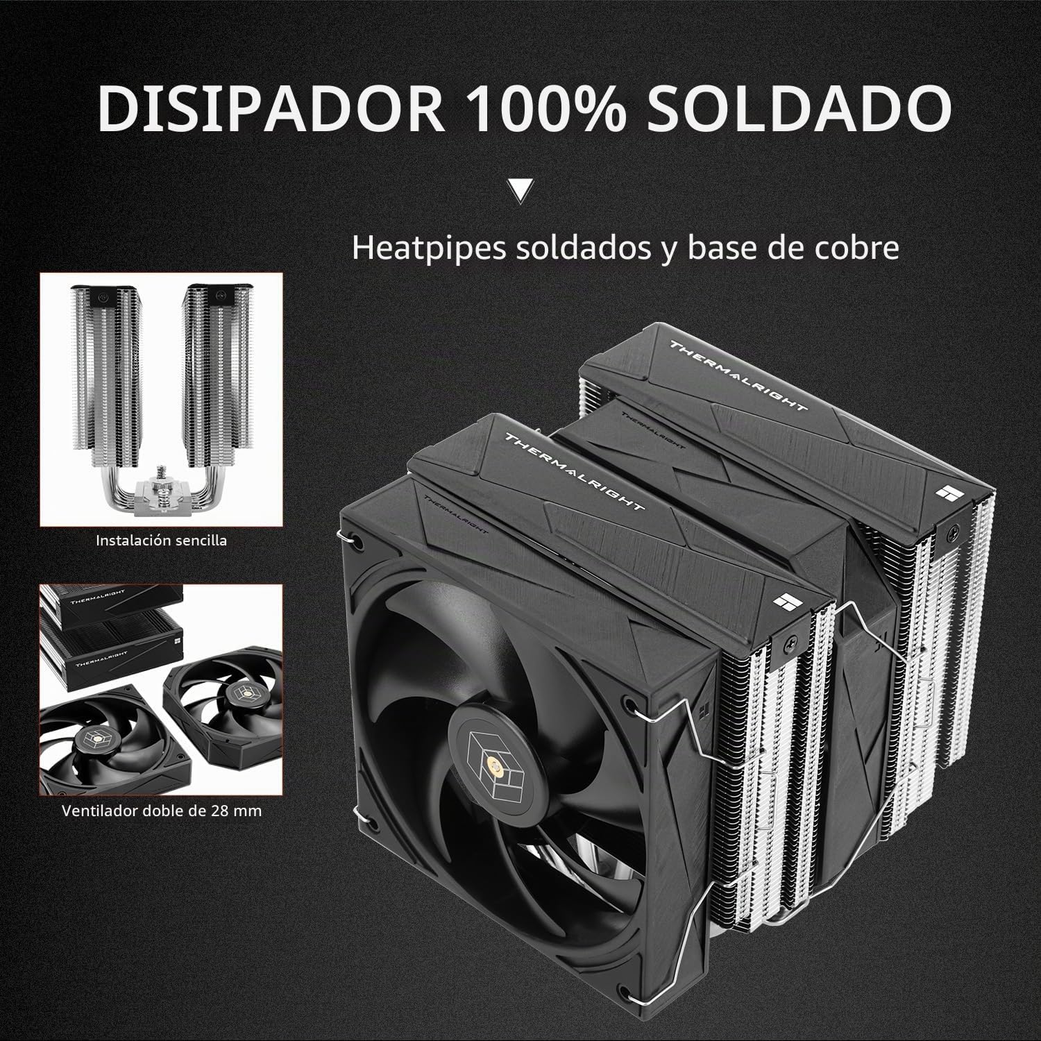 Thermalright Royal Pretor 130 Ventilador de CPU, 6 tubos de calor, ventilador TL-H12-X28 y TL-HD13-X28, compatible con Intel LGA115X/1200/2011/1700/1851, plataformas AM4/AM5, refrigeración