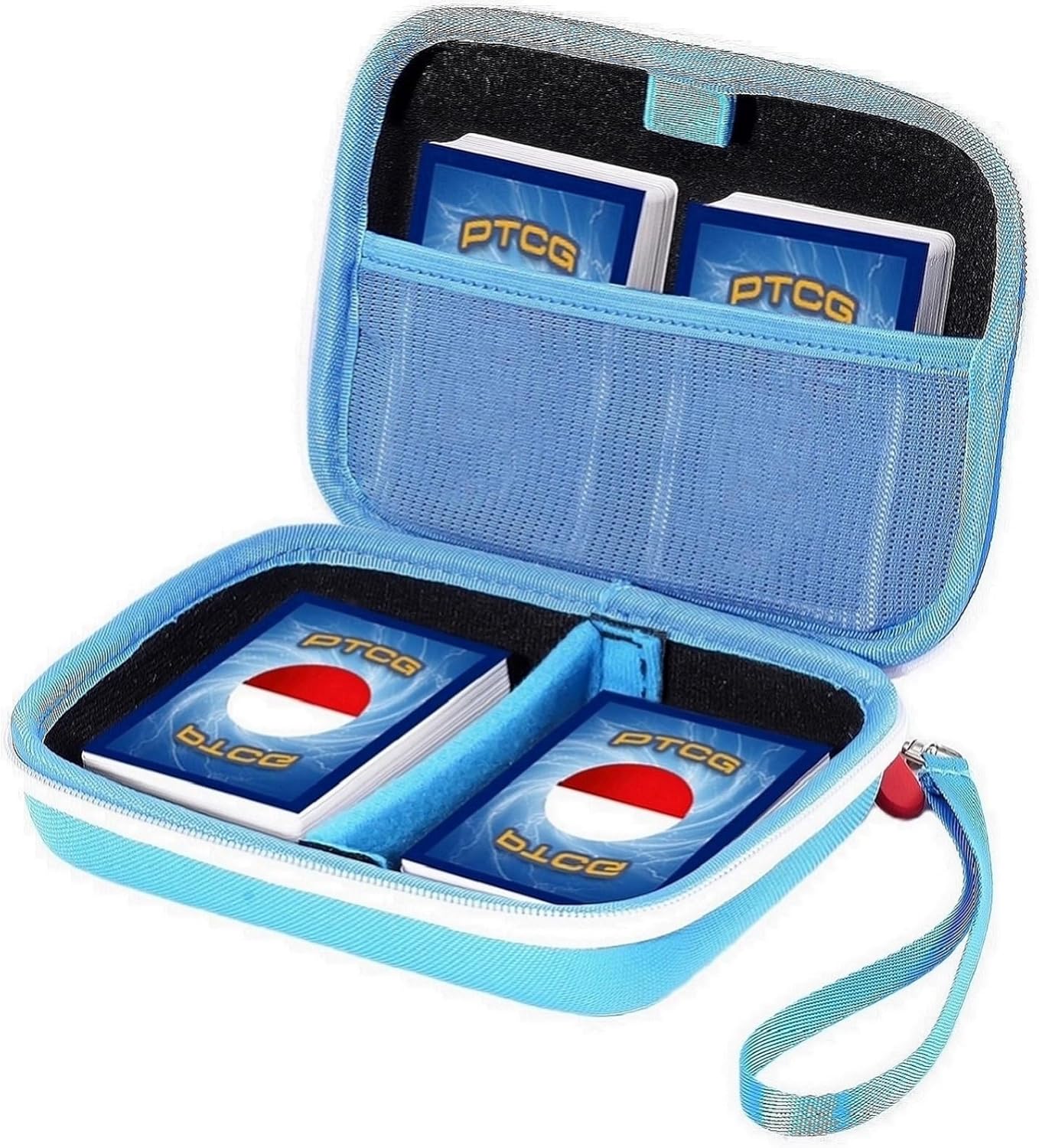 ProCase Hard Playing Card Game Carrying Case, Travel Storage Box Holds 300+ Trading Cards, Bag Holder for Classic Board Game UNO, Five Crowns，SKYJO, PlayMonster and More (Case Only) -Blue