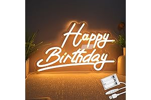 Happy Birthday Lights Sign Battery Operated | Plug in USB Powered