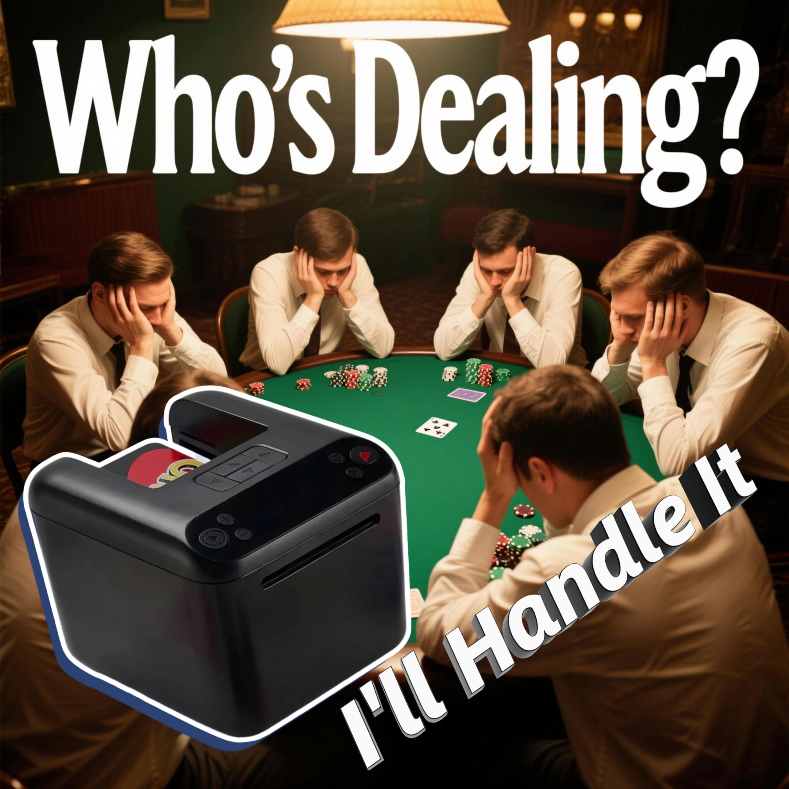 Distributeur de Cartes électronique, Compatible Poker, Capacité pour 3 Jeux de Cartes, 4 Boutons d'Appel, avec Mode personnalisé et Mode Poker Texas Hold'em