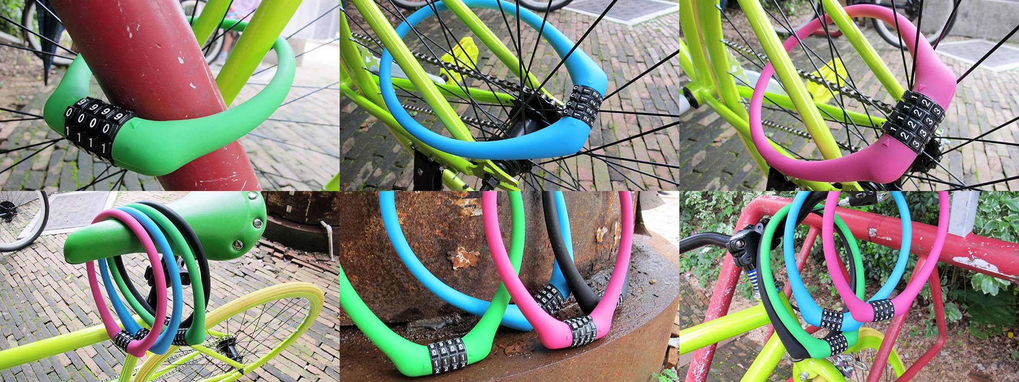 ULAC - Lucchetto a Cavo con Combinazione a 4 Cifre Prague | Protezione e Stile | Fino a 10.000 Combinazioni | Compatto e Leggero | Design in Silicone Stampato